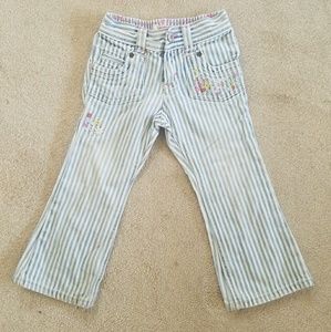 Oshkosh jeans with stripes and flowers